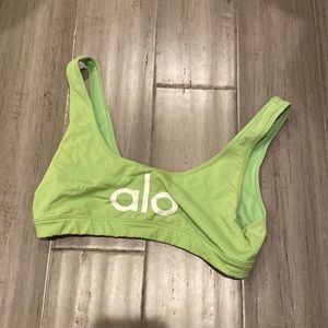Alo Yoga neon green sports bra